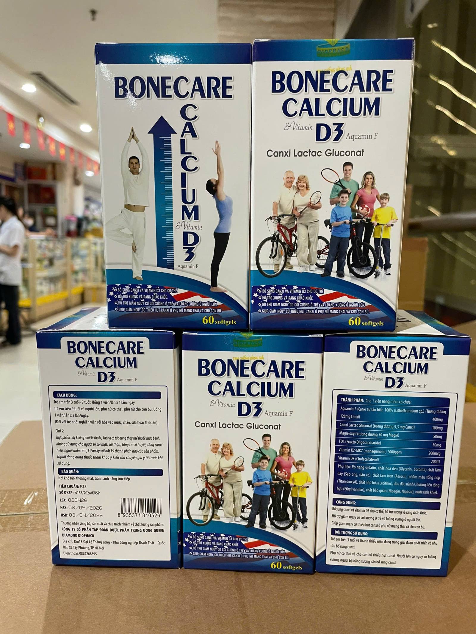 BoneCare Calcium D3 (Lọ 60 Viên ) CD