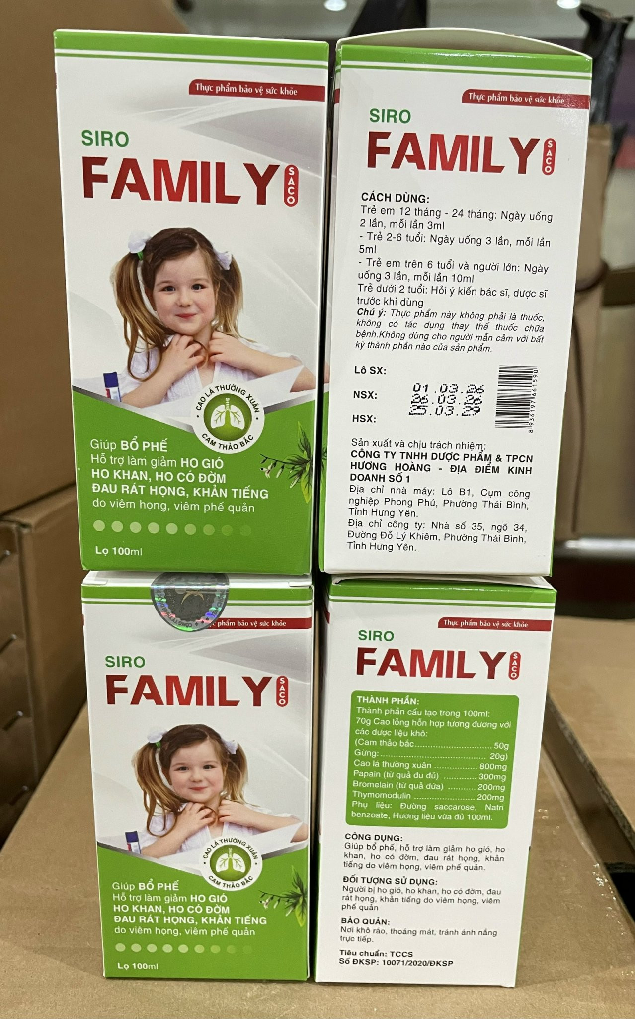 Siro Family, Xanh (L/100ml) CD