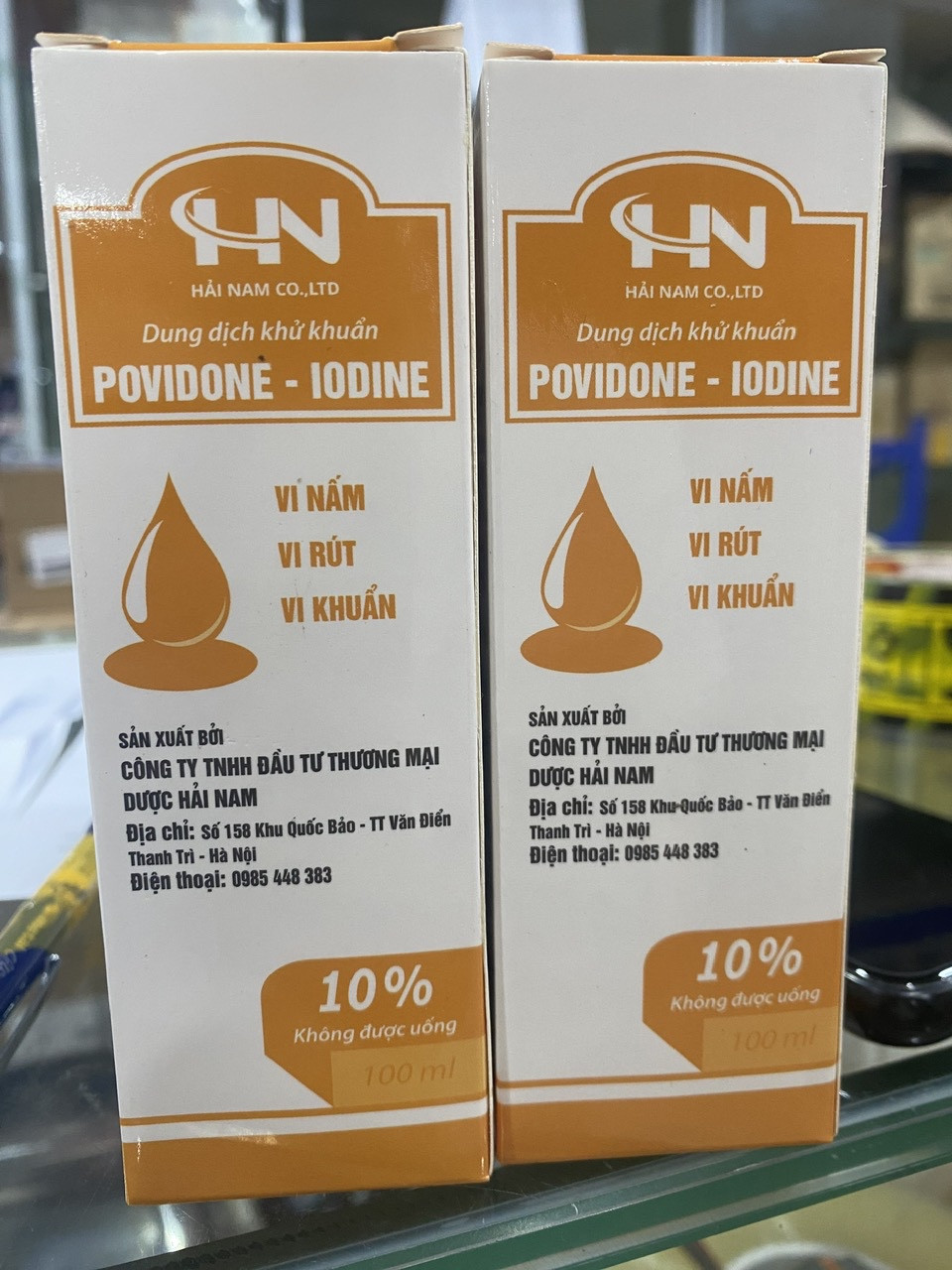 Povidone iodine 100ml Hải Nam