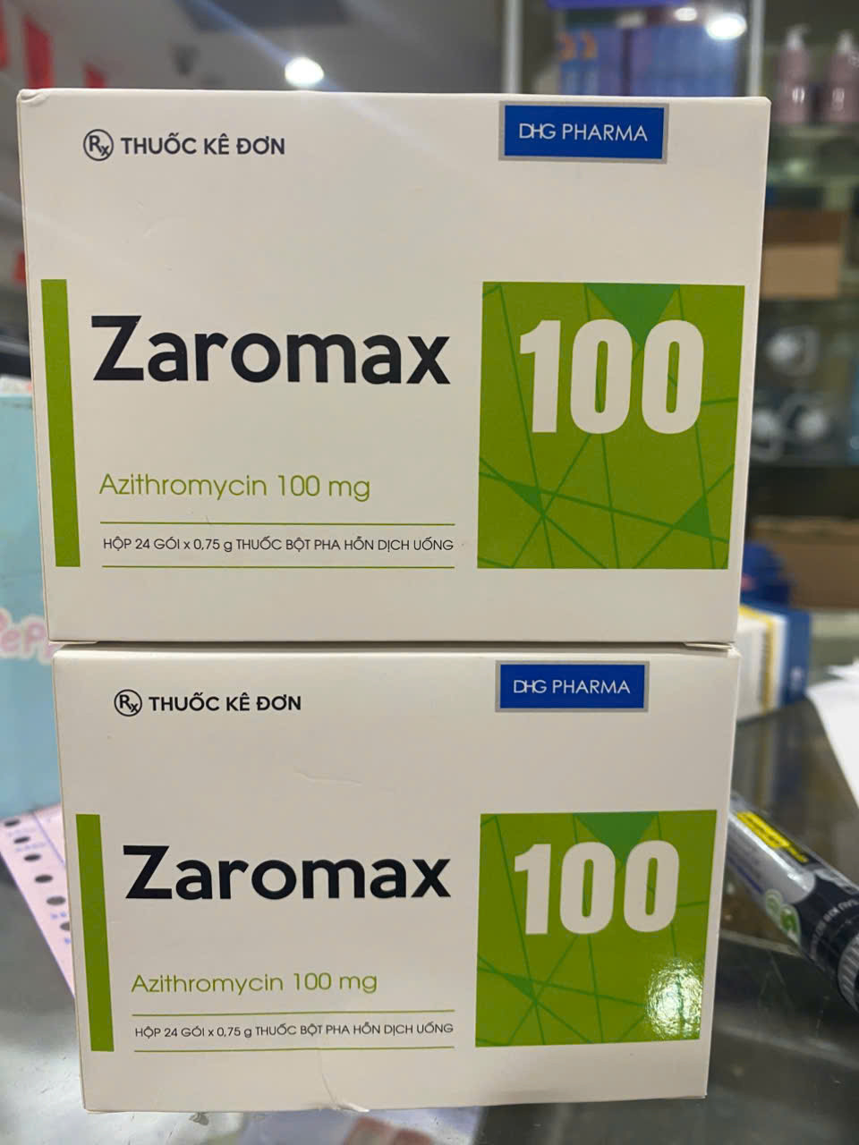 Zaromax 100 Azithromycin 100Mg Dhg (H/24g X 0.75Gr) mẫu mới