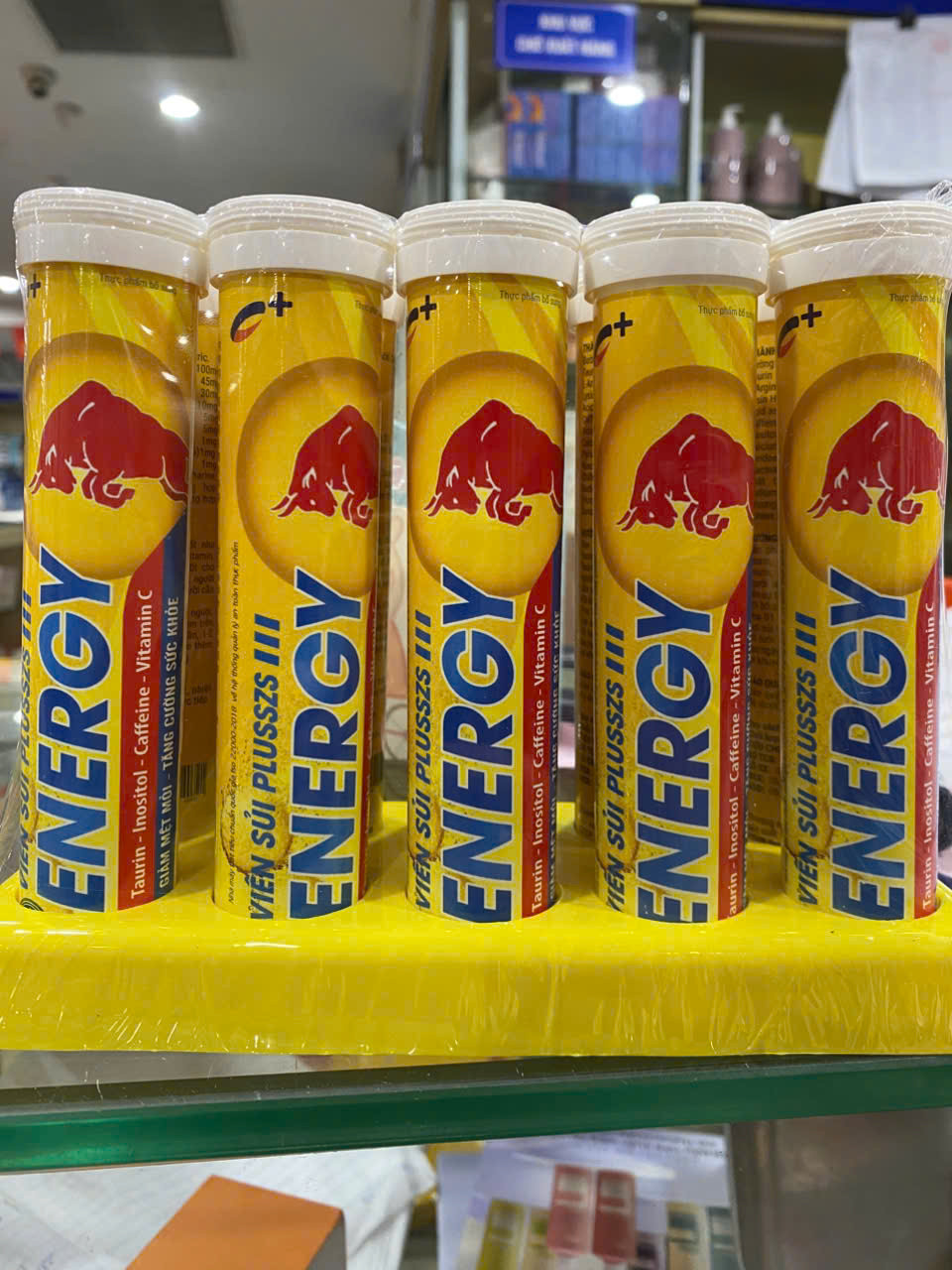 C Sủi Tăng Lực Energy Bò Húc 4Gram Màu Vàng_Az (Cọc10T20V)