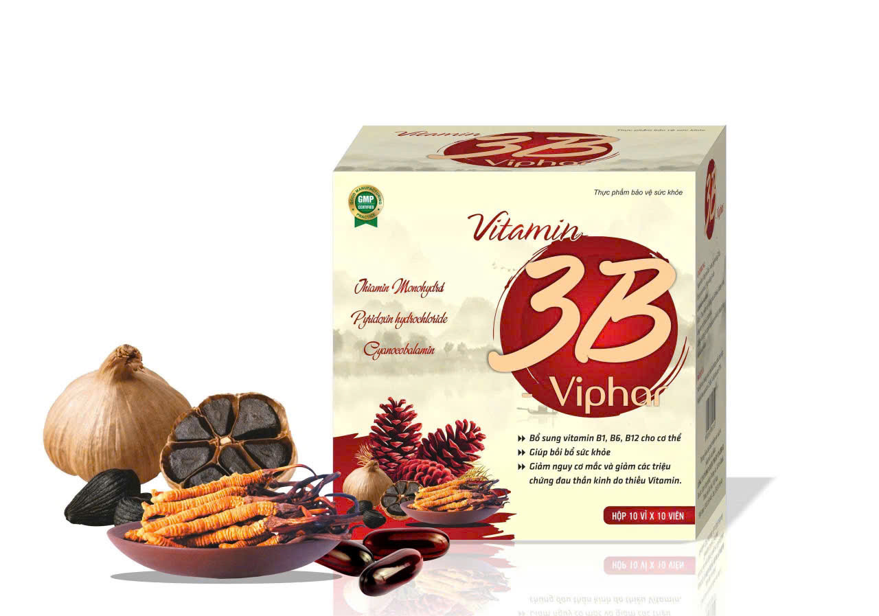 Vitamin 3B Viphar, tỏi đen (H/100v)