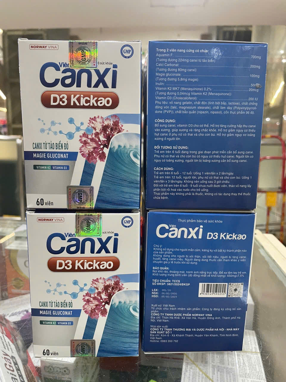 Canxi Lọ Canxi D3 Kickao (L/60v)