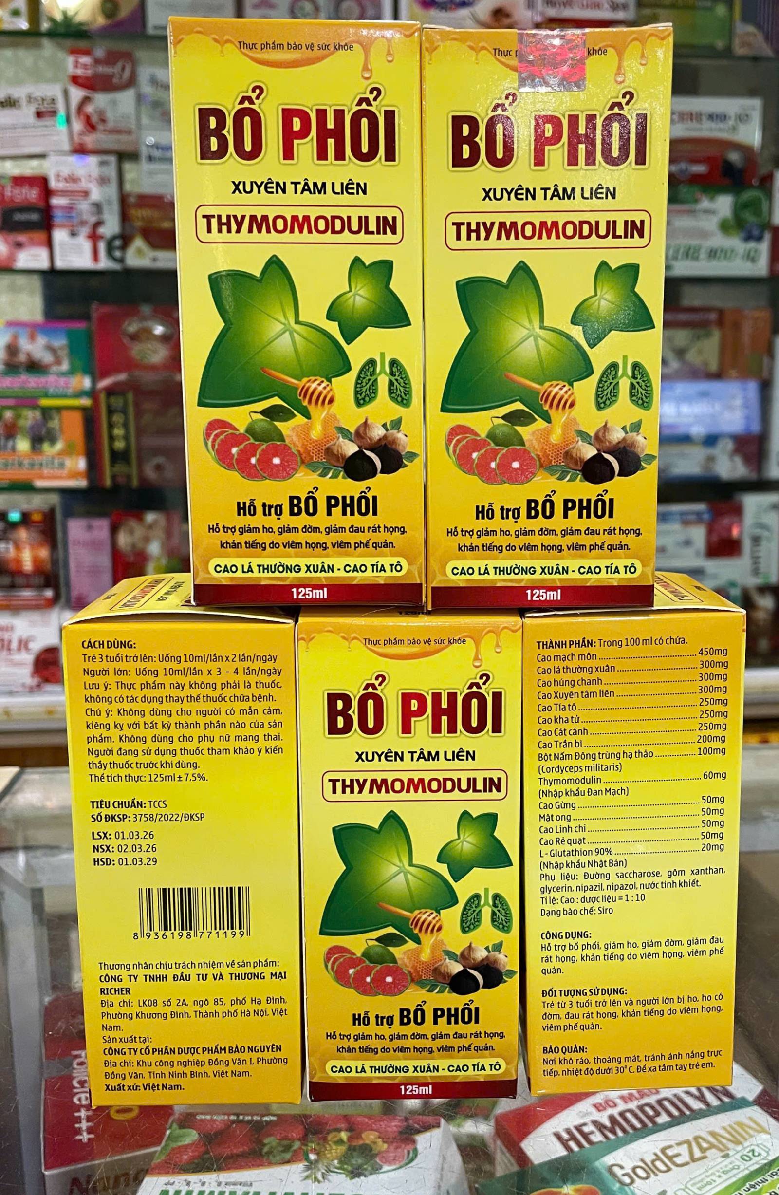 Bổ Phổi Chai Zn (70 Tiểu/Phụ) 125Ml