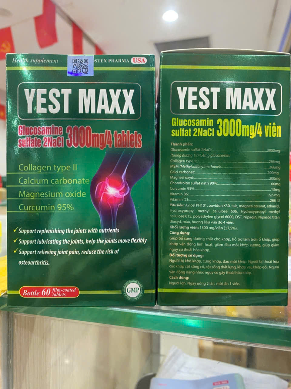 Yest Maxx Glucosamin 3000Mg (Xanh) _Rox (Lọ/60 Viên) K52