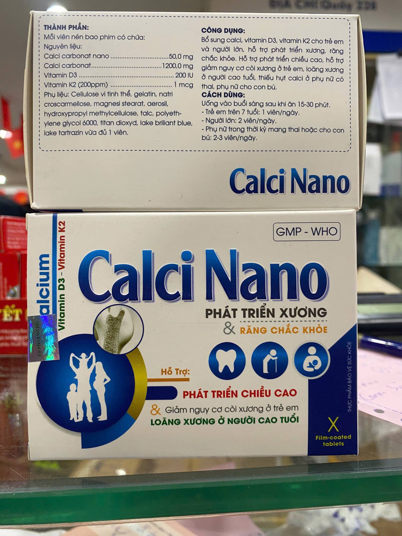 Calci Nano Th (Hộp 100 Viên) canxi vỉ