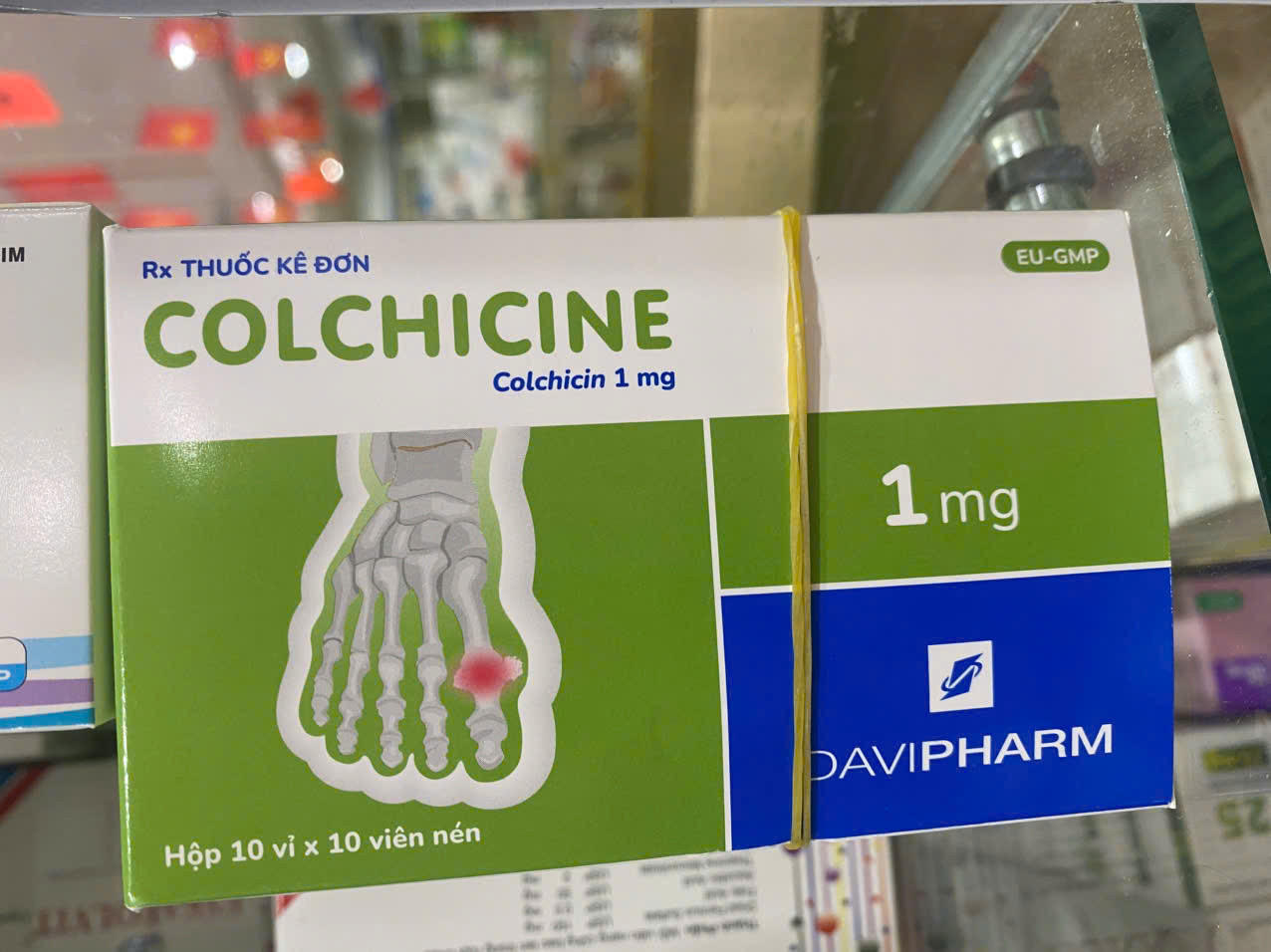 Colchicin 1mg (H/100viên) Davipharm