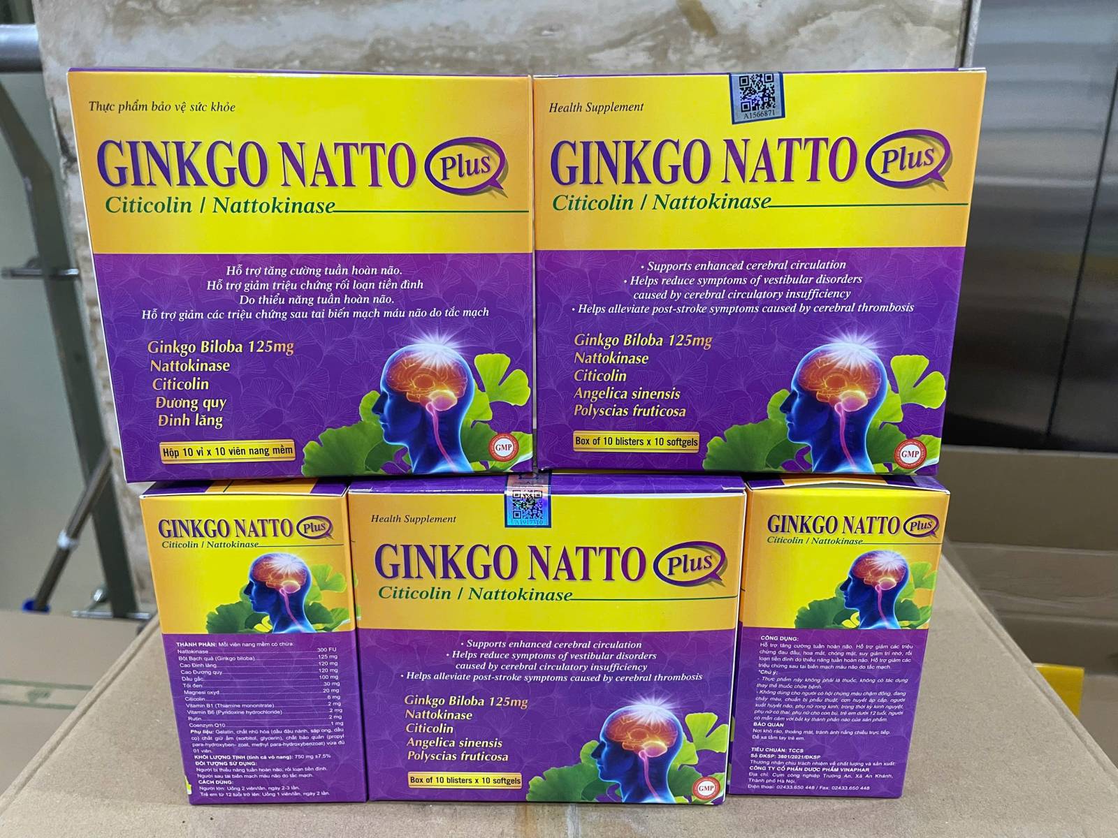 Ginkgo Nato Plus (H/100v) Tím vàng
