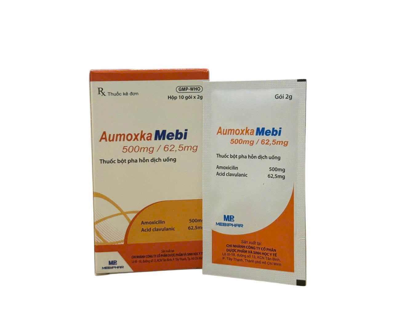 Aumoxka Mebi 500mg(H/10 gói 1g) mebiphar