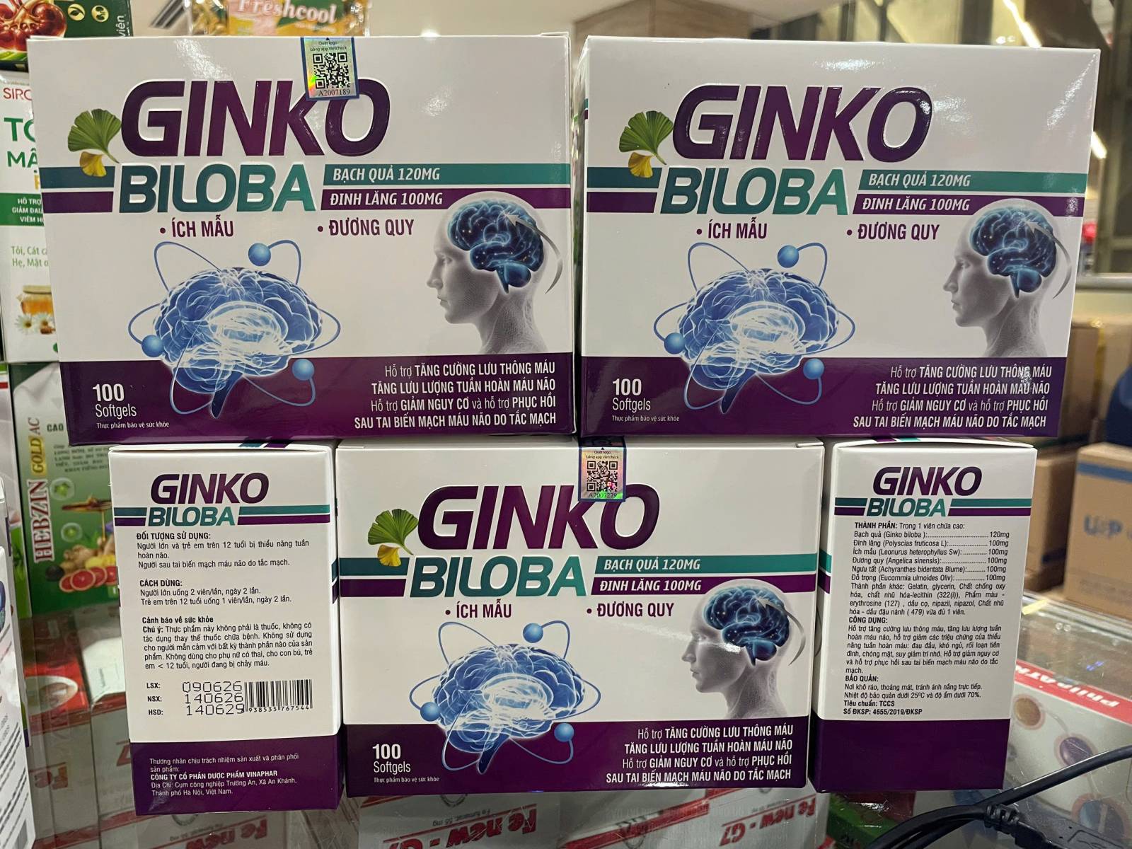 Ginkgo Biloba (H/100v) chữ tím