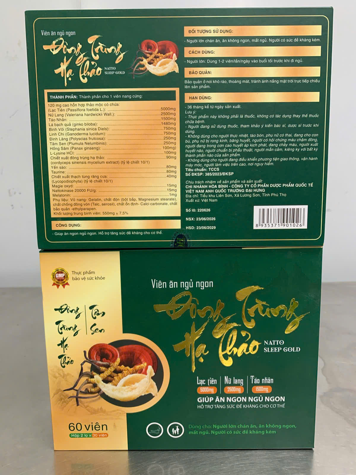 Đông Trùng Hạ Thảo Hộp 2 Lọ *30 Viên Xanh