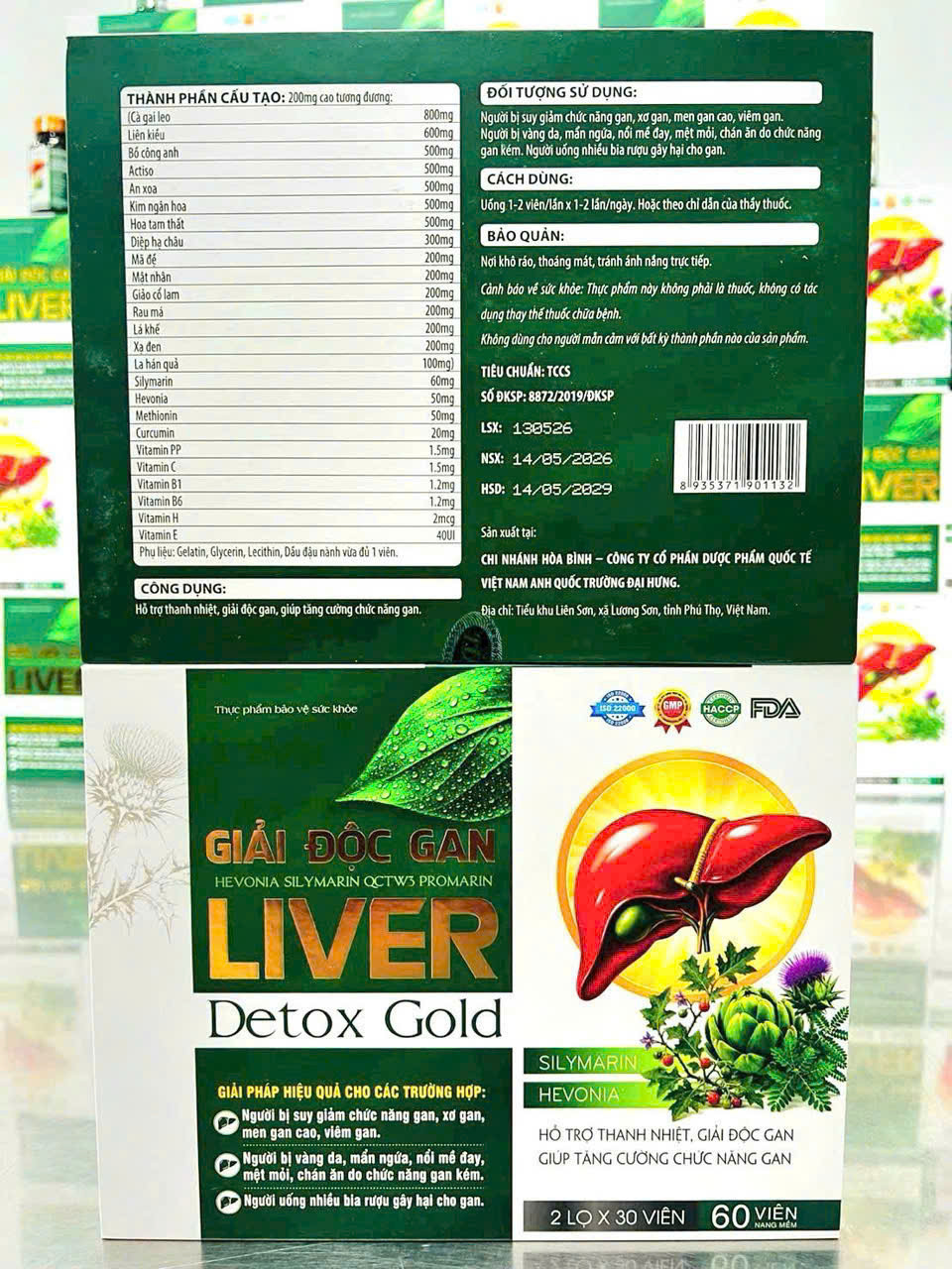 Giải Độc Gan Liver (H/2 lọ 30v) gỗ xanh, Bổ gan lọ