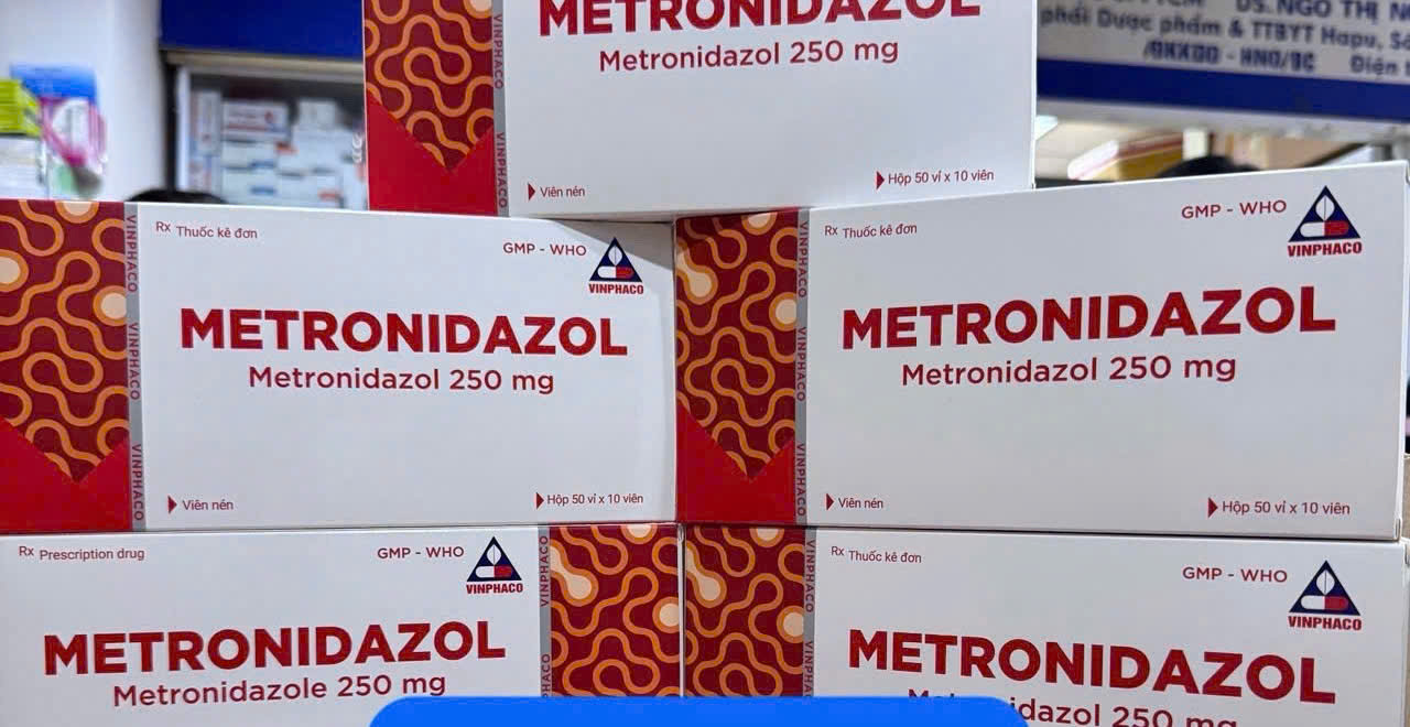 Metronidazol 250mg Vĩnh Phúc (H/ 50vi X 10v)