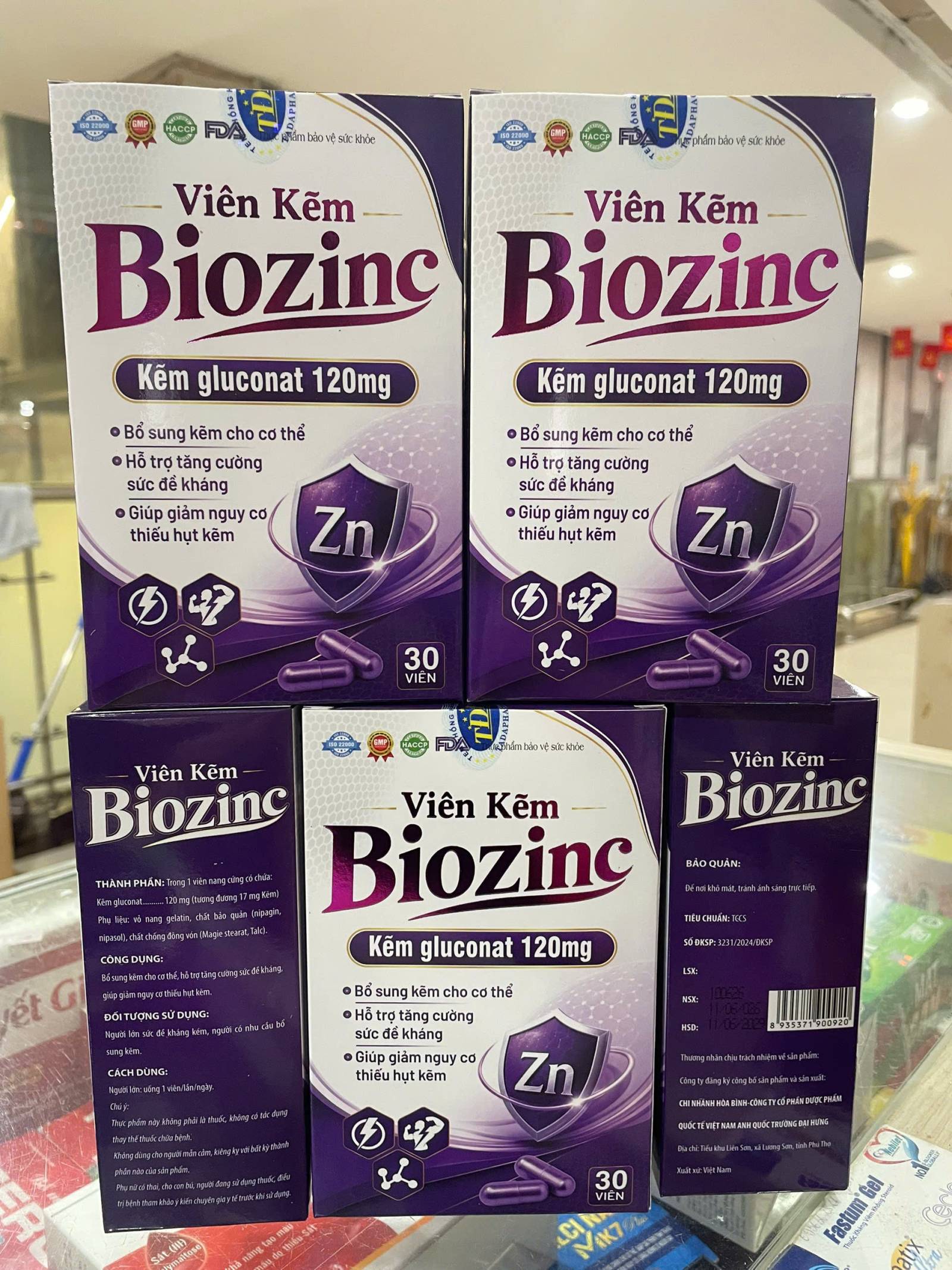 Kẽm Viên Kẽm BiozinC (L/30v) Tím