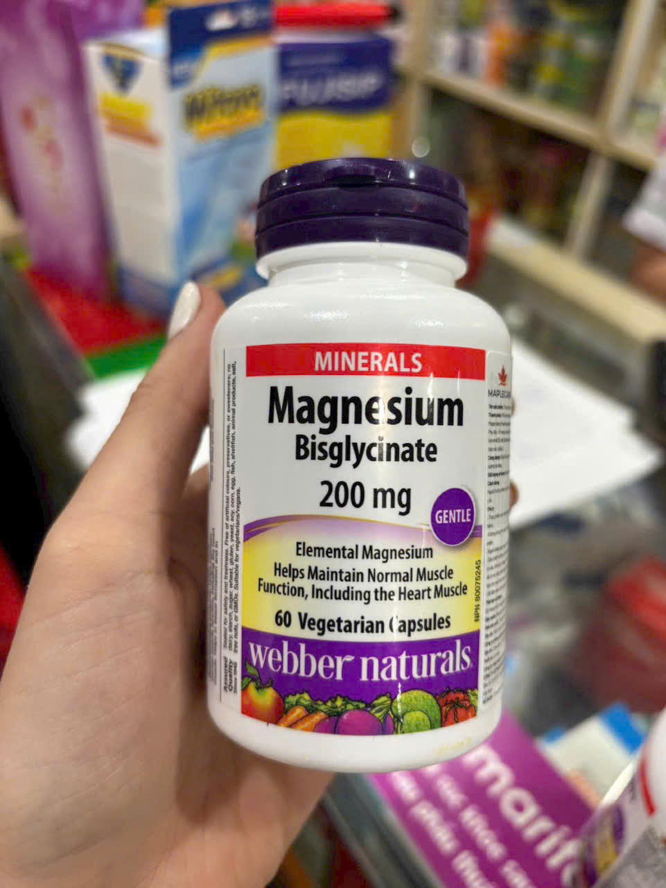 Magnesium Bisglycinate 200mg (L/60v) canada