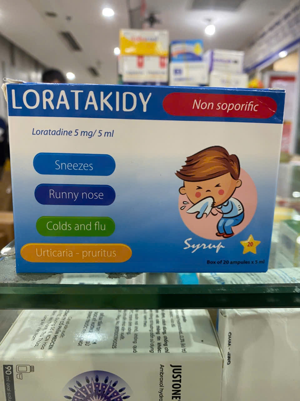 Loratakidy (Loratadin 5mg/5ml) H/20 ống