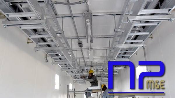 Thi công thang cáp sơn tĩnh điện NP Việt Nam