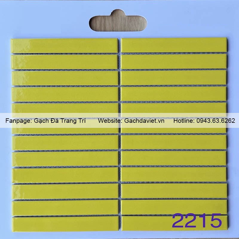 Gạch mosaic que đũa màu vàng VMSQ-2215