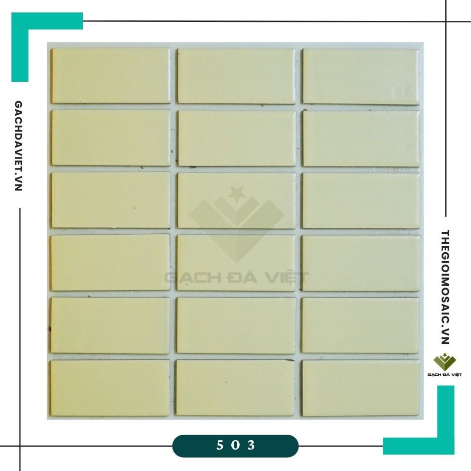 Gạch thẻ ốp tường xanh nhạt 45x95mm V503