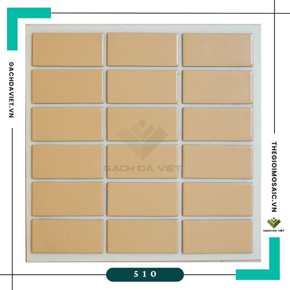 Gạch thẻ ốp tường màu cam 45x95mm V510