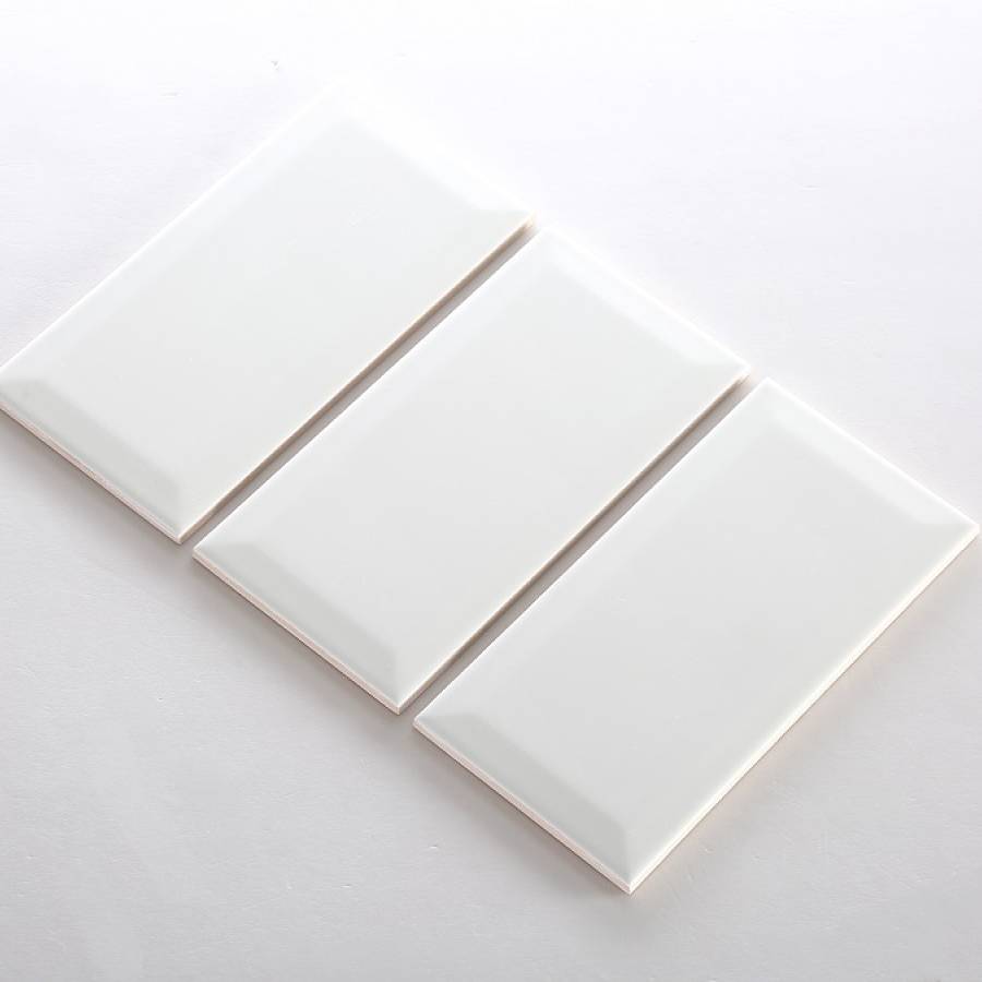 Gạch thẻ màu trắng mờ vát KT 100x200mm V1200XY