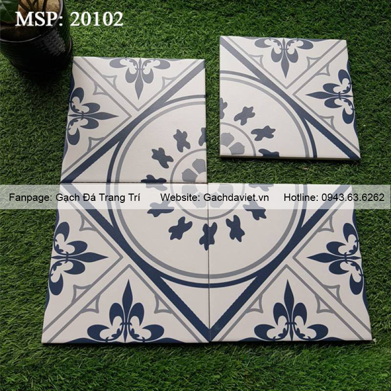 Gạch bông men nhập khẩu KT 200*200mm V20102