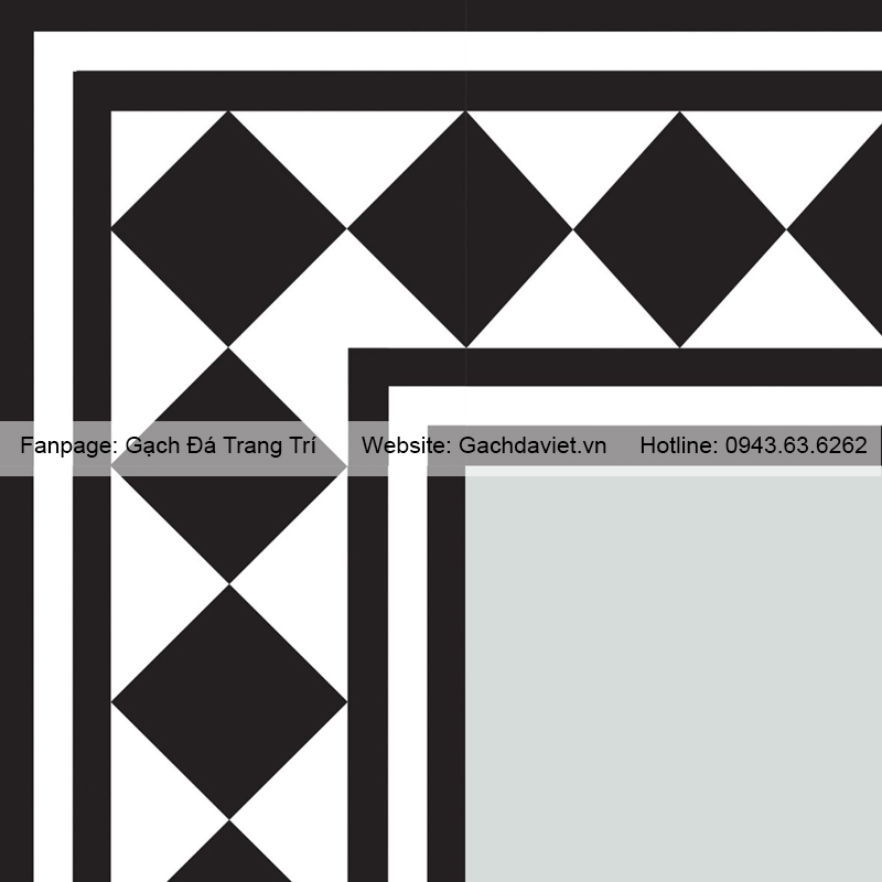 Gạch bông viền KT 200x200mm GBV-V2215