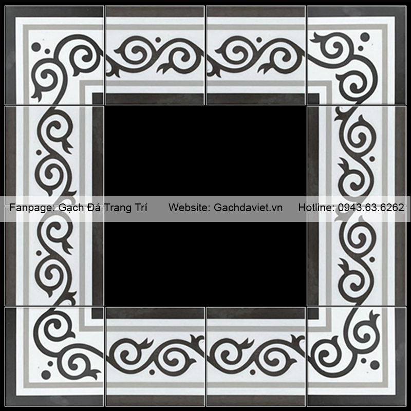 Gạch bông viền KT 200x200mm GBV-V2220