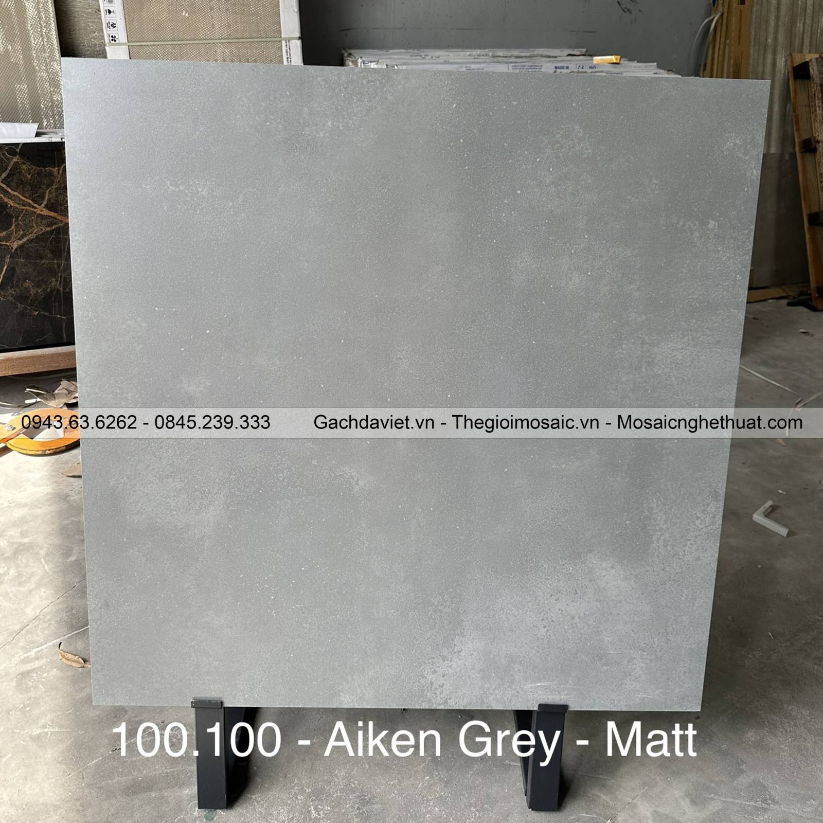 Gạch Ấn Độ nhập khẩu KT 100x100cm V-BA100-Aiken Grey Matt