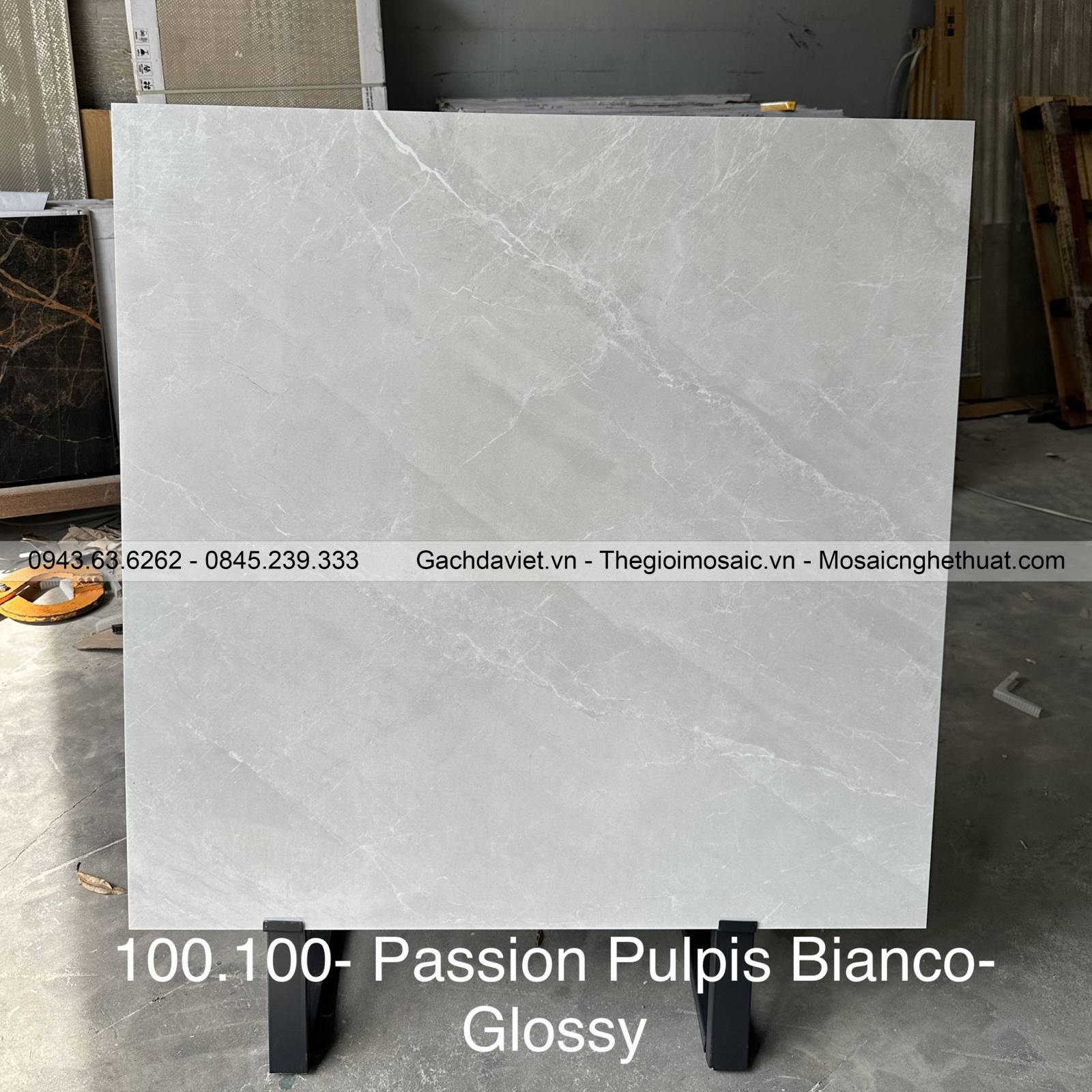 Gạch Ấn Độ nhập khẩu KT 100x100cm V-BA100-Passion Pulpis Bianco Glossy