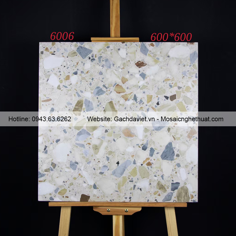 Gạch ốp lát terrazzo kích thước 600x600mm VTR6006