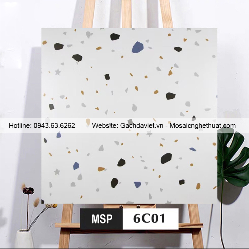 Gạch ốp lát terrazzo kích thước 600x600mm VTR6C01