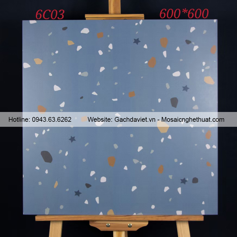 Gạch ốp lát terrazzo kích thước 600x600mm VTR6C03