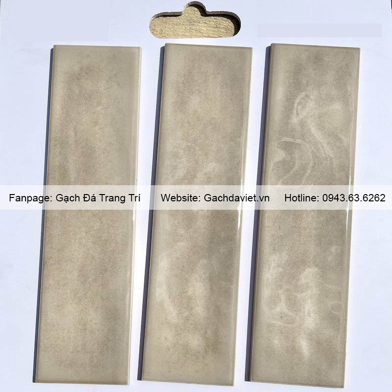 Gạch thẻ trang trí 75x300 màu nâu gợn sóng VGT-7532P4