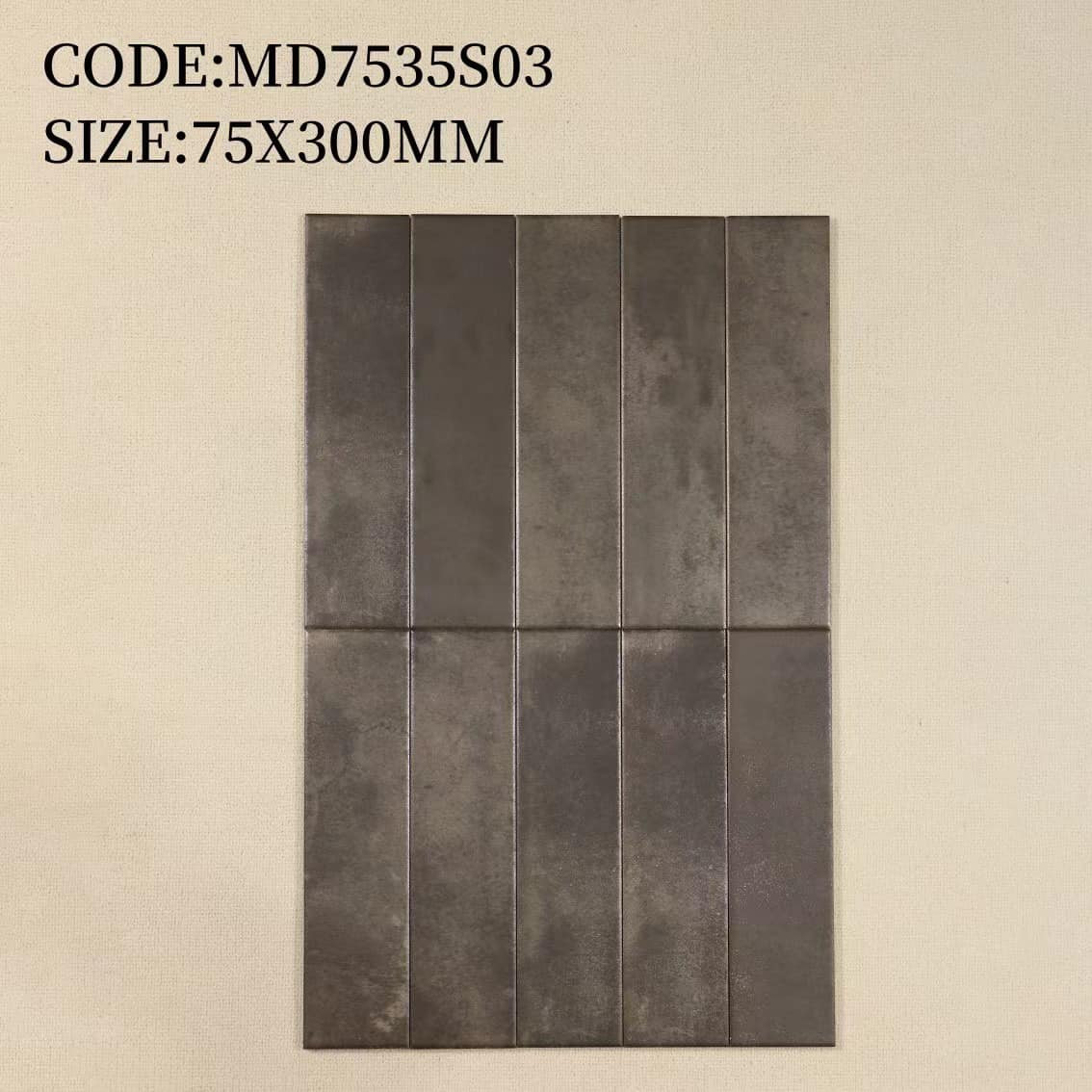 Gạch thẻ trang trí 75x300 Porcelain VGT-7535S03