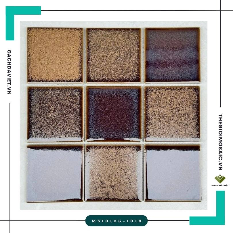 Gạch mosaic 10x10 gốm vuông MS1010G-1018