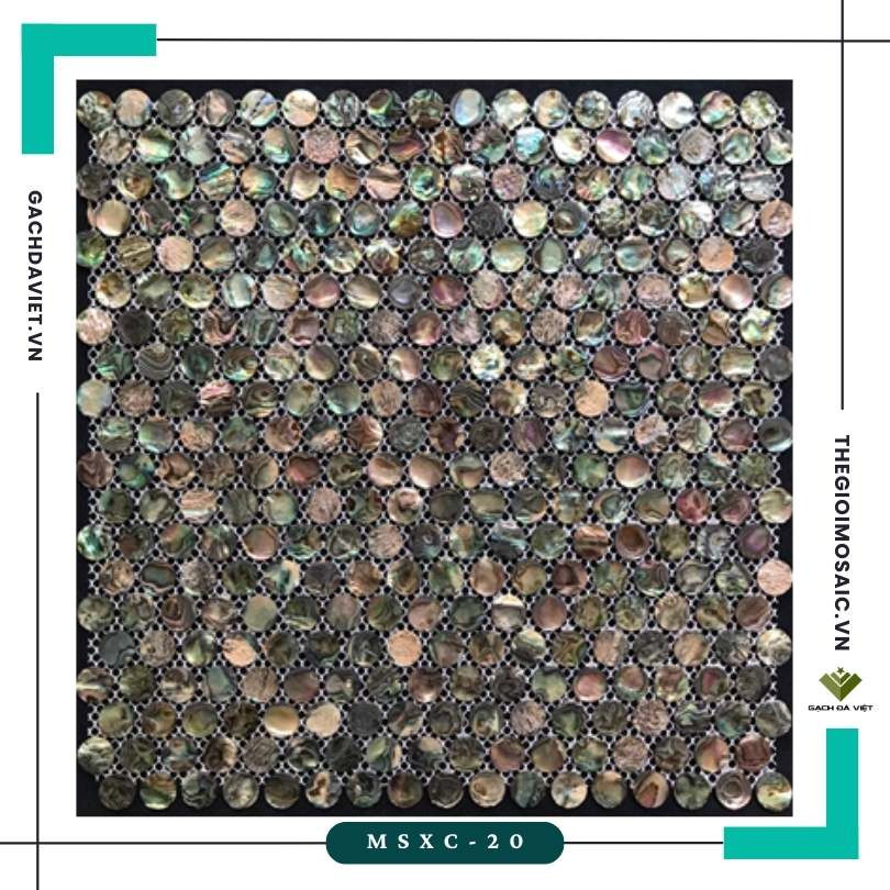 Gạch mosaic ốc xà cừ   MSXC-20