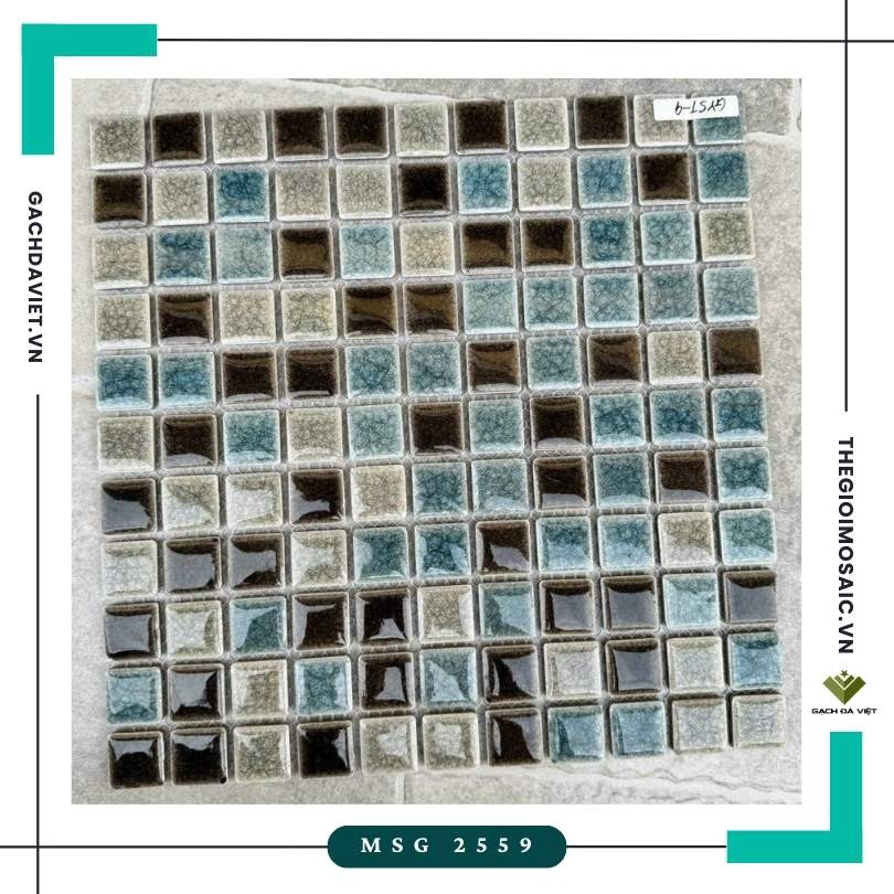 Gạch mosaic gốm KT 25x25 MSG 2559