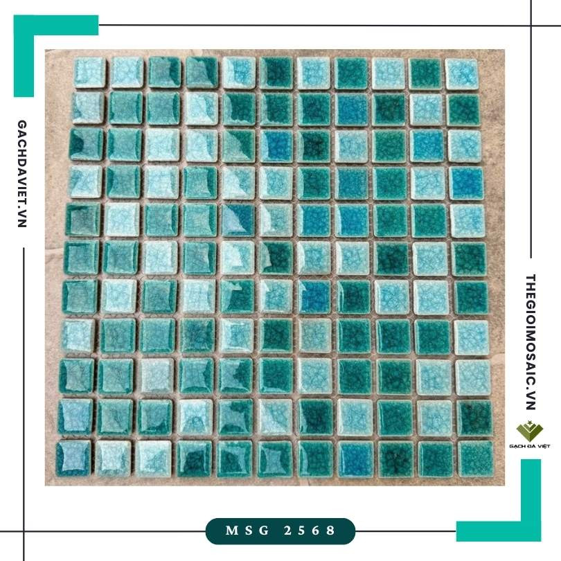 Gạch mosaic gốm KT 25x25 MSG 2568