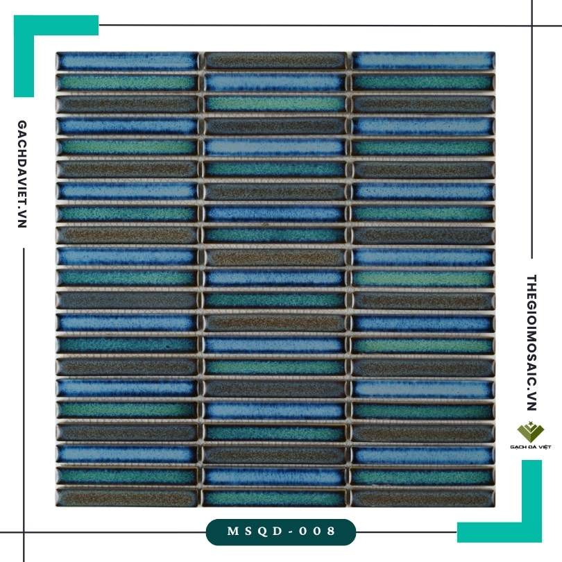 Gạch mosaic trang trí KT 12x92mm MSQD-008