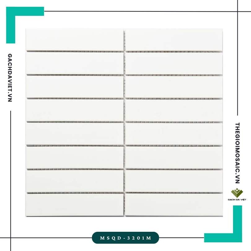 Gạch mosaic trang trí KT 32.5x145mm MSQD-3201M