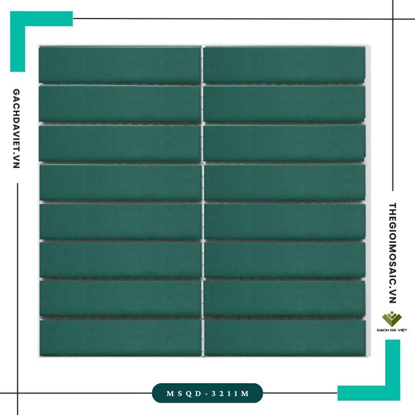 Gạch mosaic trang trí KT 32.5x145mm MSQD-3211M