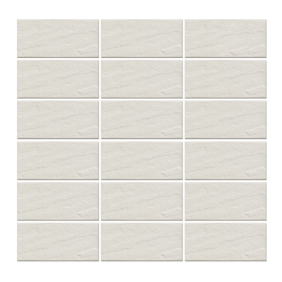 Gạch thẻ ốp tường màu trắng bề mặt sần lượn 45x95mm V4901