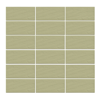 Gạch thẻ ốp tường màu vàng chanh bề mặt sần lượn 45x95mm V4903