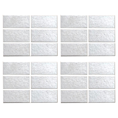 Gạch thẻ ốp tường màu trắng bề mặt sần 45x95mm V5901