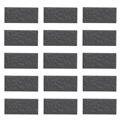 Gạch thẻ ốp tường màu xám bề mặt sần 45x95mm V5913