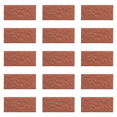 Gạch thẻ ốp tường màu đỏ bề mặt sần 45x95mm V5916