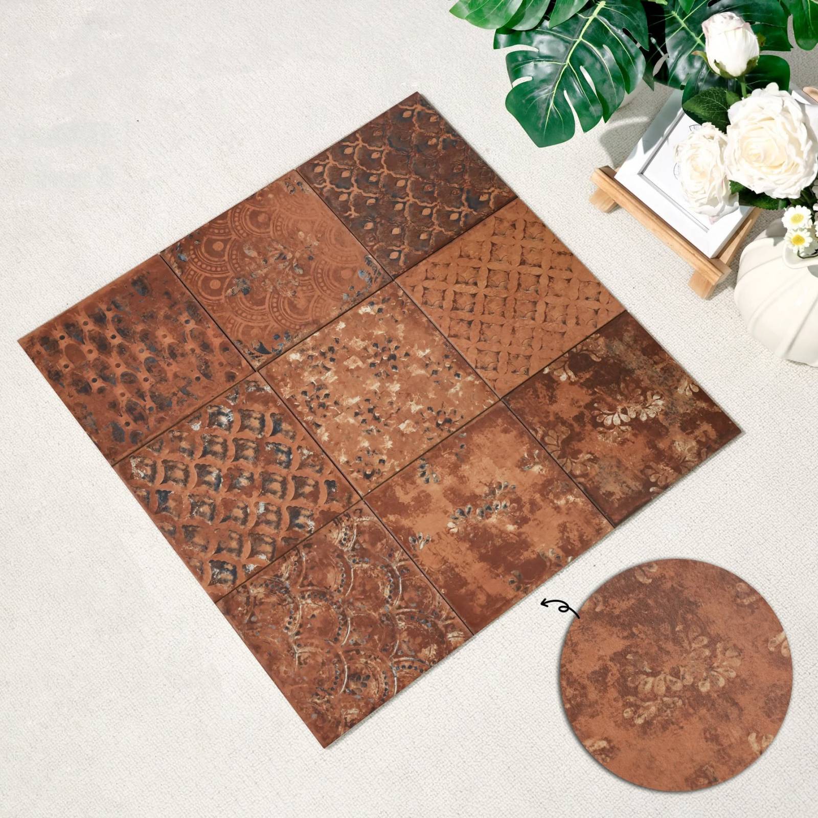 Gạch thẻ trang trí 150X150 Porcelain VGT-MD1515P17-F