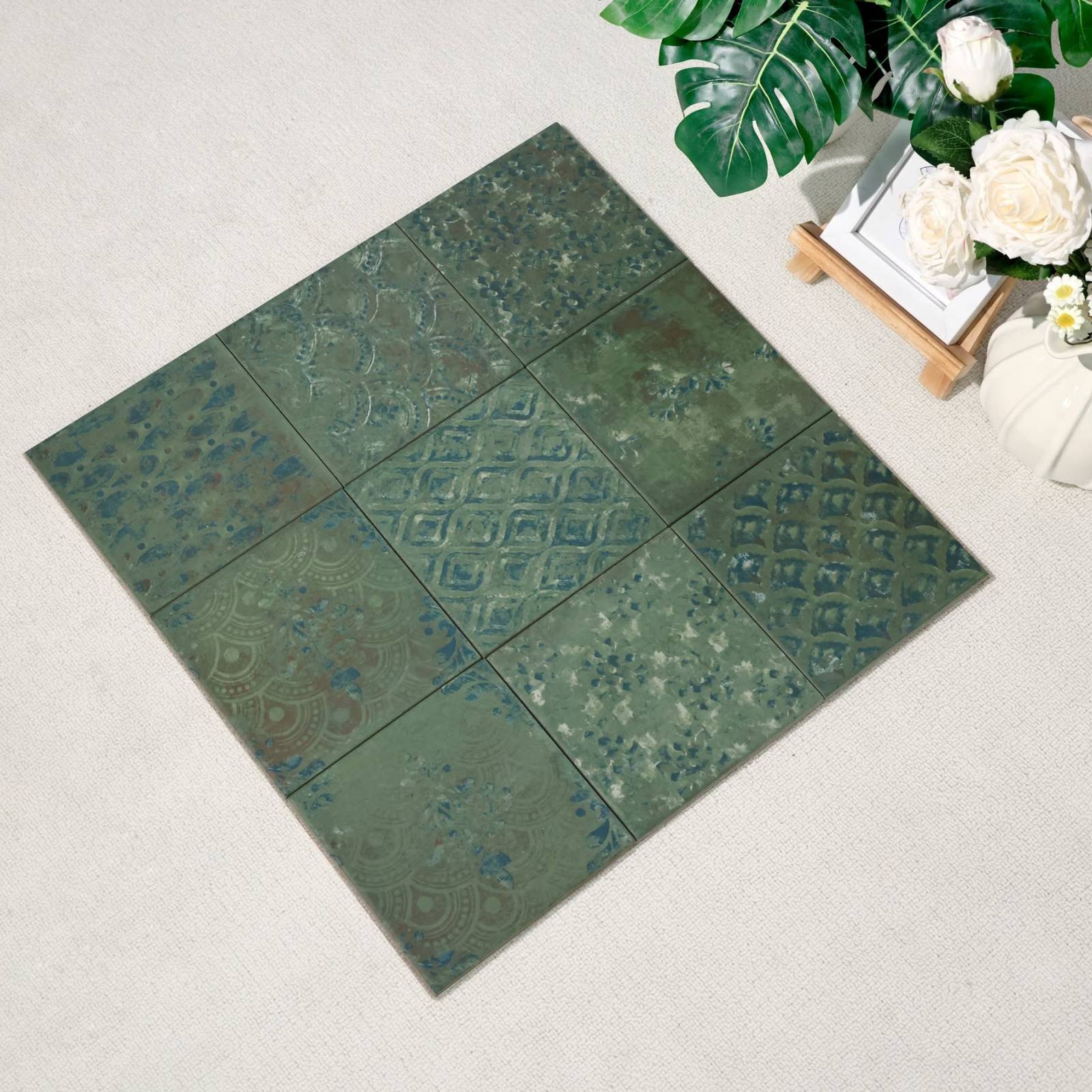 Gạch thẻ trang trí 150X150 Porcelain VGT-MD1515P12-F