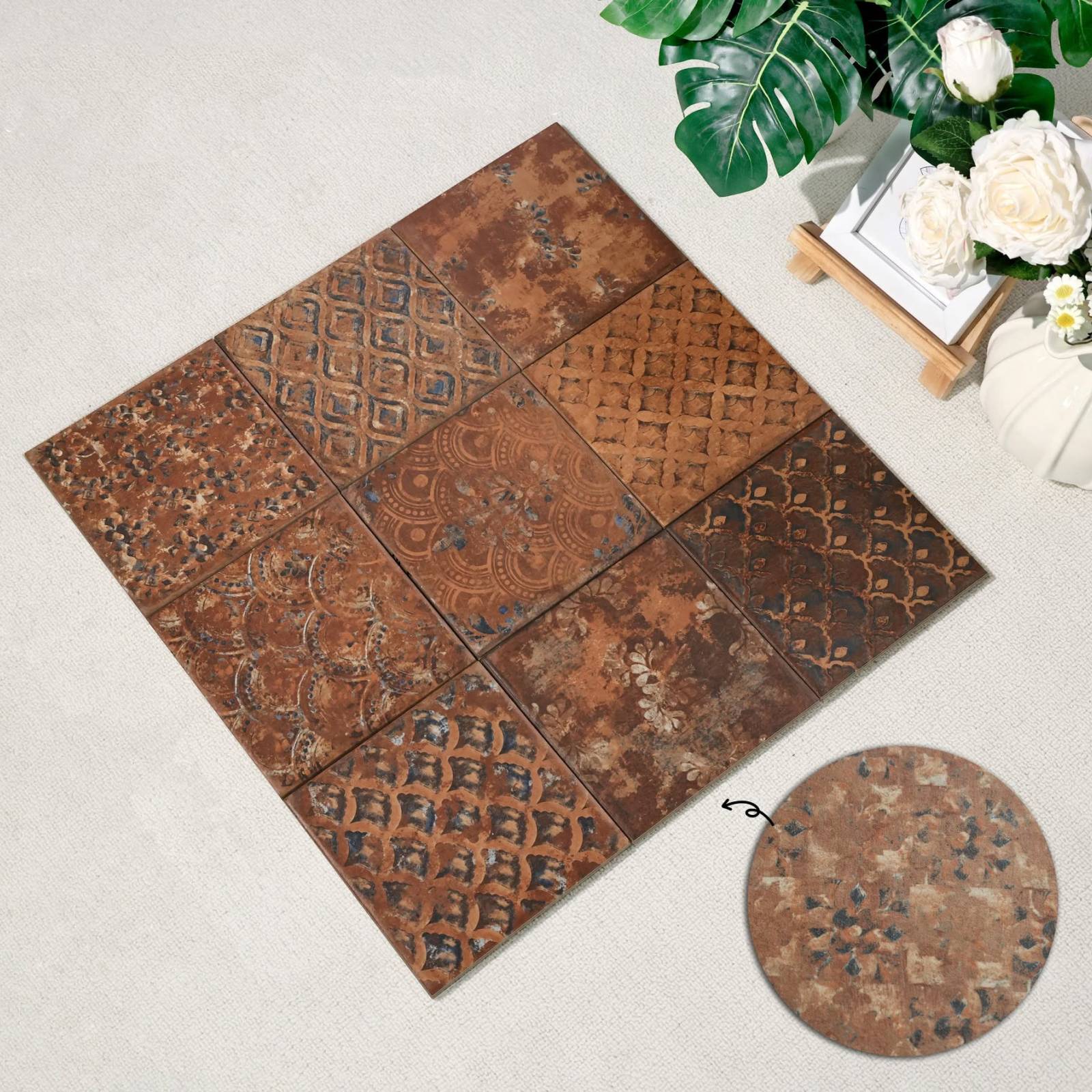 Gạch thẻ trang trí 150X150 Porcelain VGT-MD1515P14-F